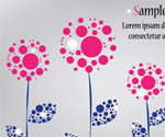 Flowers made of circles